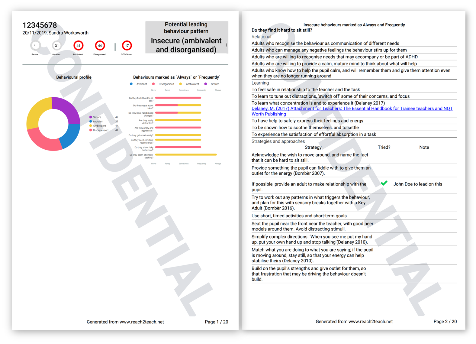 Assessment report