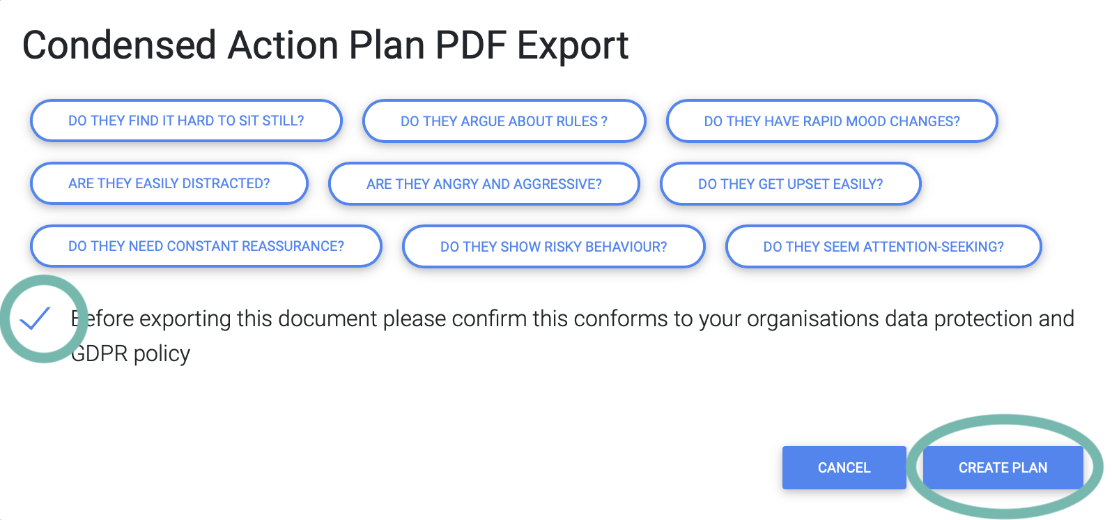 Create action plan