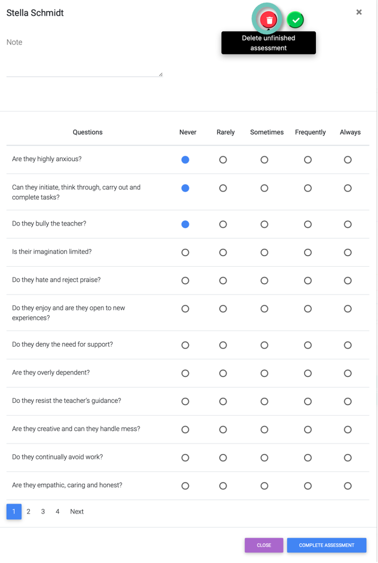 permsnently delete archivied assessment